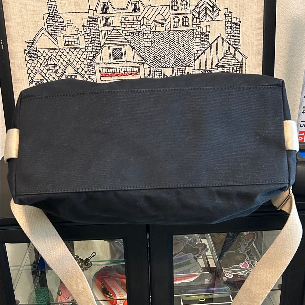 Dooney & Bourke Black Canvas Duffel with Tan Leather Trim - Picture 5 of 16